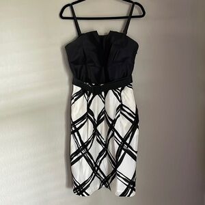 White House Black Market Plaid Cocktail Dress Size 10